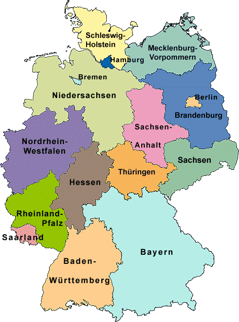 Map of German States